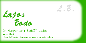 lajos bodo business card